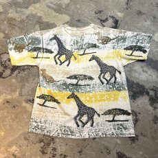 画像2: SAVANNA ANIMALS ALL OVER PATTERN S/S TEE / Mens L (2)