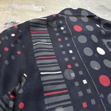 画像9: ALL OVER GRAPHIC PATTERN S/S SHEER SHIRT / Mens M (9)