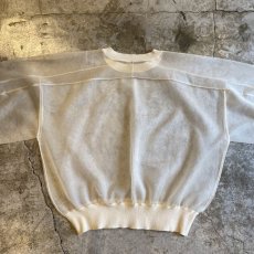 画像10: LAYERED TULLE SHEER L/S TOPS / Ladies M (10)