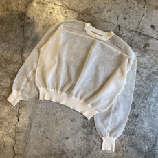 画像4: LAYERED TULLE SHEER L/S TOPS / Ladies M (4)