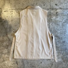 画像2: SIDE SLIT BELT DESIGN DOUBLE VEST / Ladies L (2)