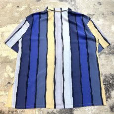 画像2: ALL OVER MULTI STRIPE PATTERN S/S SHIRT / Mens L (2)