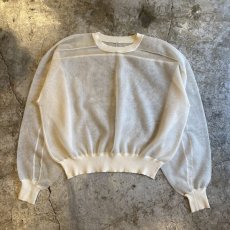 画像1: LAYERED TULLE SHEER L/S TOPS / Ladies M (1)