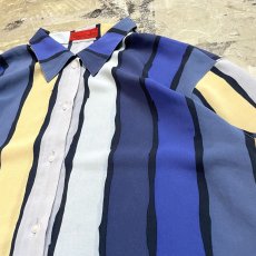 画像4: ALL OVER MULTI STRIPE PATTERN S/S SHIRT / Mens L (4)