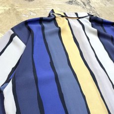 画像9: ALL OVER MULTI STRIPE PATTERN S/S SHIRT / Mens L (9)