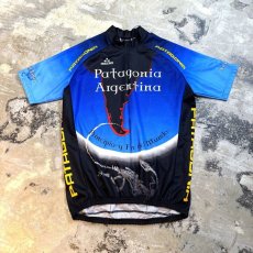 画像1: ALL OVER PATTERN ZIP UP S/S CYCLING SHIRT / Mens L (1)