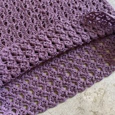 画像7: PURPLE COLOR DESIGN CROCHET VEST / Ladies M (7)