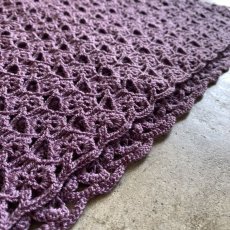 画像10: PURPLE COLOR DESIGN CROCHET VEST / Ladies M (10)