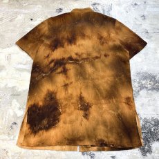 画像2: ALL OVER TIE DYE PATTERN STAND COLLAR S/S SHIRT / Mens M (2)