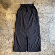 画像2: BACK SLIT NYLON CARGO DESIGN LONG SKIRT / FREE~W35 (2)