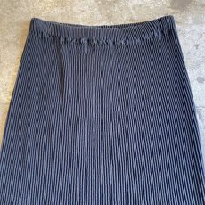 画像5: BLACK COLOR RIB KNIT LONG DESIGN SKIRT / W24~W35 (5)