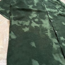 画像5: TIE DYE PATTERN GREEN COLOR S/S SHIRT / Mens L (5)