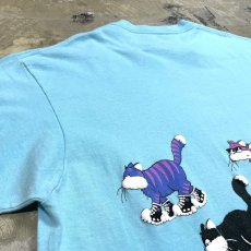 画像9: 90's BOTH SIDE VARIOUS CAT PRINTED S/S TEE / Mens XL (9)