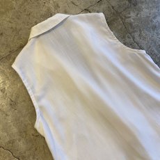 画像9: WHITE COLOR DESIGN POCKET OVER VEST / Ladies L (9)