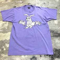 画像1: 80's~ RABBITS FRONT PRINTED S/S TEE / Mens L / MADE IN USA (1)