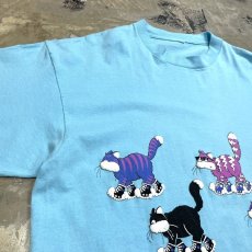 画像3: 90's BOTH SIDE VARIOUS CAT PRINTED S/S TEE / Mens XL (3)