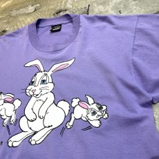 画像4: 80's~ RABBITS FRONT PRINTED S/S TEE / Mens L / MADE IN USA (4)