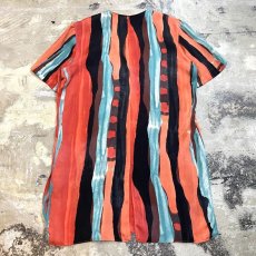 画像2: ARTISTHIC STRIPE PATTERN NO COLLAR S/S SHIRT / Mens L (2)