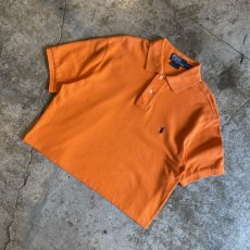 画像4: 【RALPH LAUREN】ORANGE COLOR SHORT DESIGN S/S POLO SHIRT / Ladies M (4)