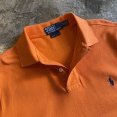 画像8: 【RALPH LAUREN】ORANGE COLOR SHORT DESIGN S/S POLO SHIRT / Ladies M (8)