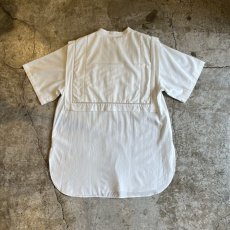 画像2: WHITE COLOR STANDING COLLAR DESIGN SAILOR S/S TOPS / Ladies M (2)