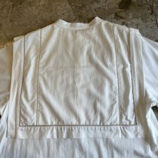 画像10: WHITE COLOR STANDING COLLAR DESIGN SAILOR S/S TOPS / Ladies M (10)