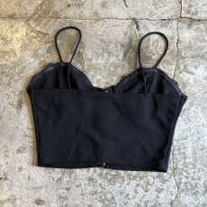 画像2: BLACK COLOR FRONT HOOK DESIGN BUSTIER / Ladies S(37)  (2)