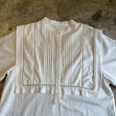 画像7: WHITE COLOR STANDING COLLAR DESIGN SAILOR S/S TOPS / Ladies M (7)