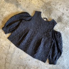 画像4: SHOULDER OFF BLACK COLOR DESIGN L/S TOPS / Ladies M (4)