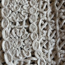 画像9: IVORY COLOR FLOWER PATTERN CROCHET DESIGN VEST / Ladies S (9)