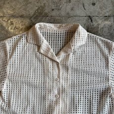 画像7: MESH PATTERN SHORT DESIGN S/S SHIRT / Ladies M (7)