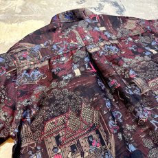 画像9: HUMAN LIFE PATTERN SILK S/S SHIRT / Mens L (9)