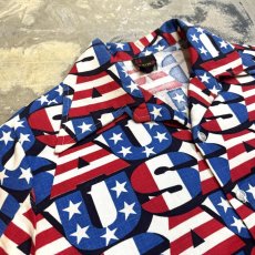 画像3: 70's USA STARS & STRIPES PATTERN S/S SHIRT / Mens M (3)