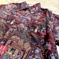 画像4: HUMAN LIFE PATTERN SILK S/S SHIRT / Mens L (4)