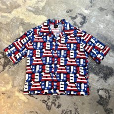 画像1: 70's USA STARS & STRIPES PATTERN S/S SHIRT / Mens M (1)