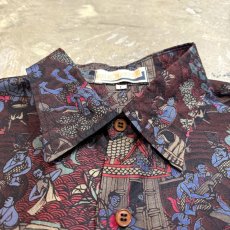 画像10: HUMAN LIFE PATTERN SILK S/S SHIRT / Mens L (10)