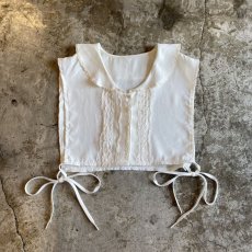 画像1: POINT LACE SHORT DESIGN COLLAR VEST / Ladies M (1)