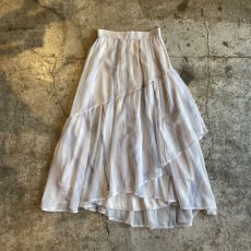 画像1: PALE TONE TIE DYE PATTERN ASYMMETRY TIERED SKIRT / W25~W26 (1)