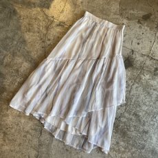 画像4: PALE TONE TIE DYE PATTERN ASYMMETRY TIERED SKIRT / W25~W26 (4)