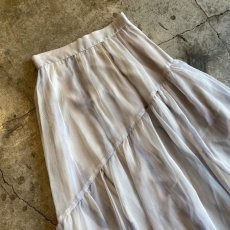 画像3: PALE TONE TIE DYE PATTERN ASYMMETRY TIERED SKIRT / W25~W26 (3)