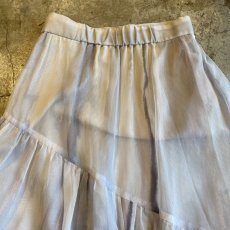 画像9: PALE TONE TIE DYE PATTERN ASYMMETRY TIERED SKIRT / W25~W26 (9)