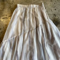 画像5: PALE TONE TIE DYE PATTERN ASYMMETRY TIERED SKIRT / W25~W26 (5)