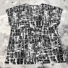 画像2: ALL OVER SPLASH PATTERN MESH N/S TOPS / Mens XL (2)