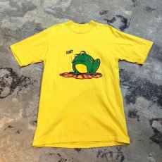 画像1: 70's "RIBET" FROG PRINTED S/S TEE / Mens M / MADE IN USA (1)