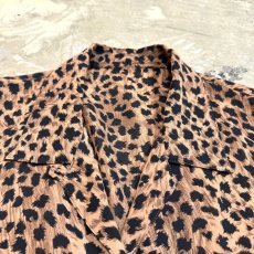 画像10: LEOPARD PATTERN OPEN COLLAR S/S SHIRT / Mens M (10)