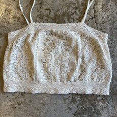 画像8: IVORY COLOR CROCHET DESIGN CAMISOLE / Ladies S(XS) (8)