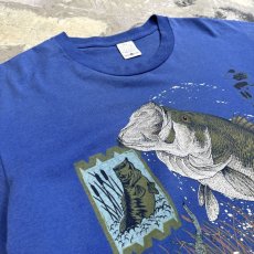 画像3: 90's BLACK BASS PRINTED S/S TEE / Mens L / MADE IN USA (3)