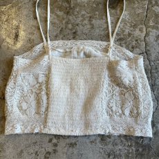 画像9: IVORY COLOR CROCHET DESIGN CAMISOLE / Ladies S(XS) (9)