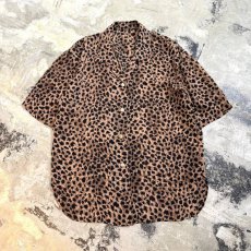 画像1: LEOPARD PATTERN OPEN COLLAR S/S SHIRT / Mens M (1)