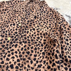 画像4: LEOPARD PATTERN OPEN COLLAR S/S SHIRT / Mens M (4)